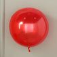 Shiny red reusable UV protected vinyl balloon.