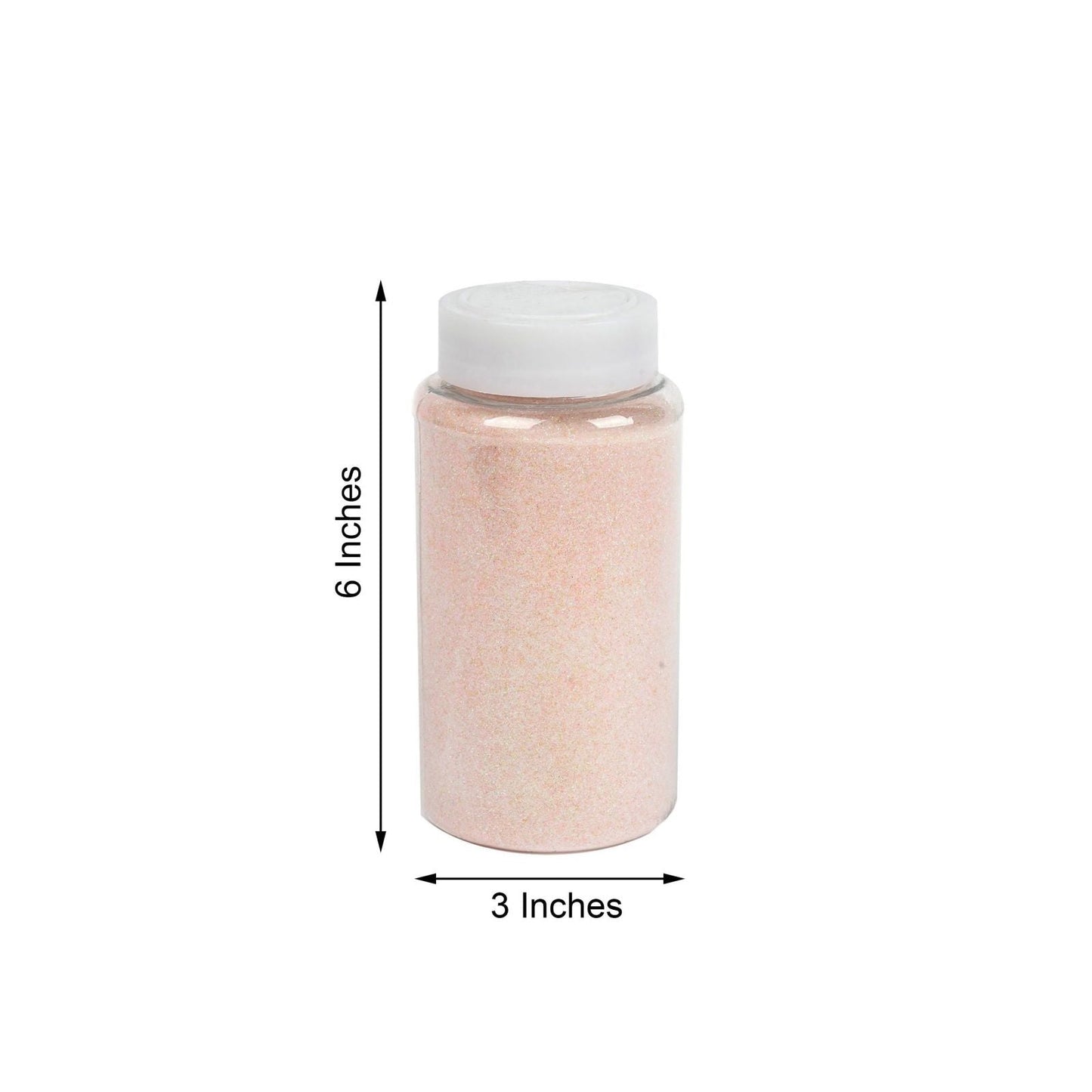 Extra fine nontoxic blush glitter in a 1 lb bottle.