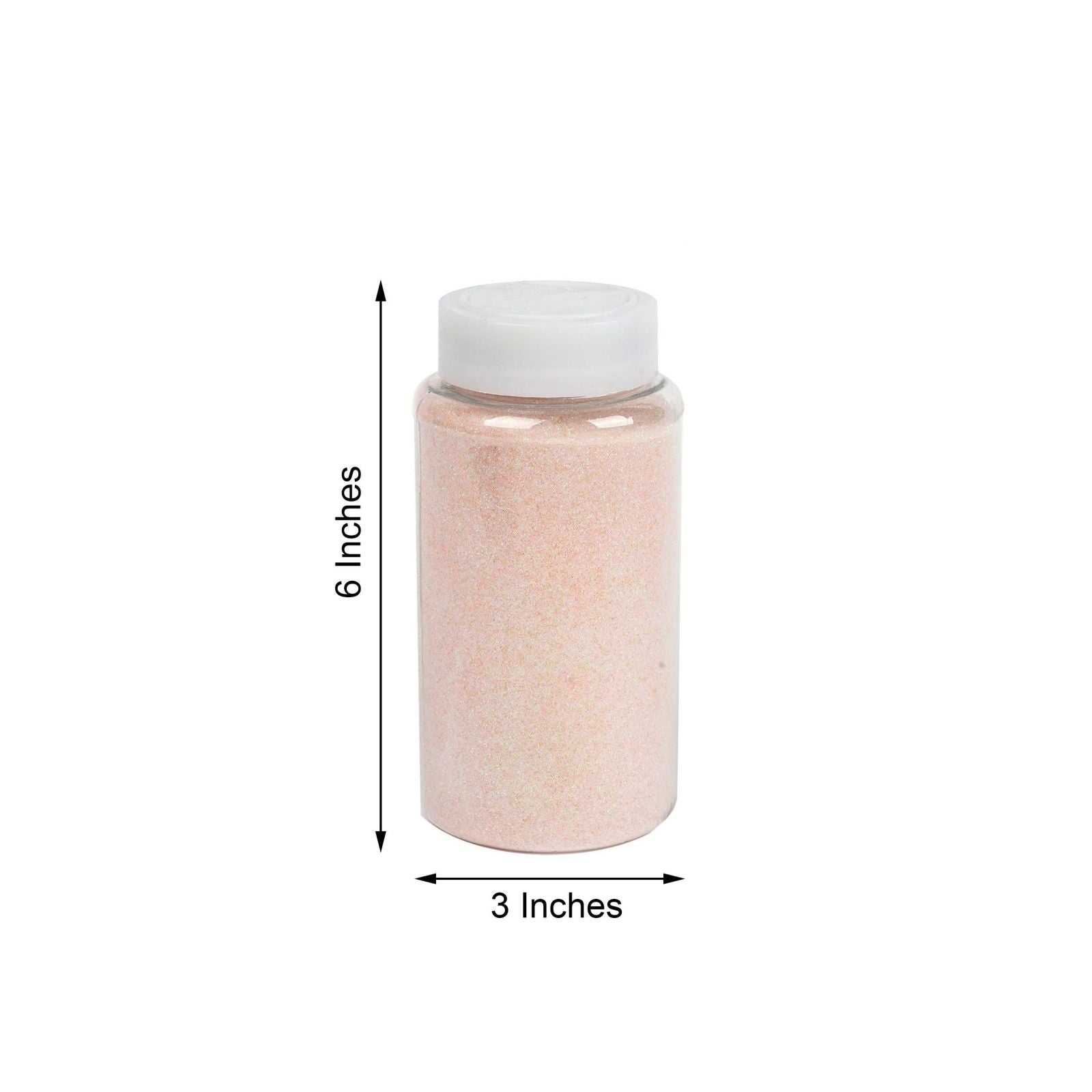 Extra fine nontoxic blush glitter in a 1 lb bottle.