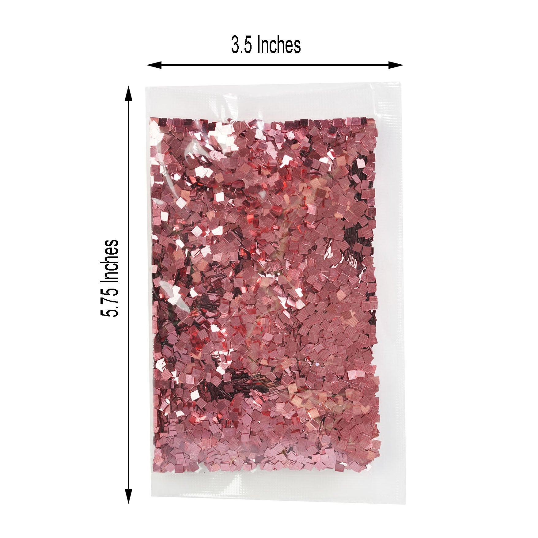 Metallic rose gold chunky confetti glitter for arts and crafts.
