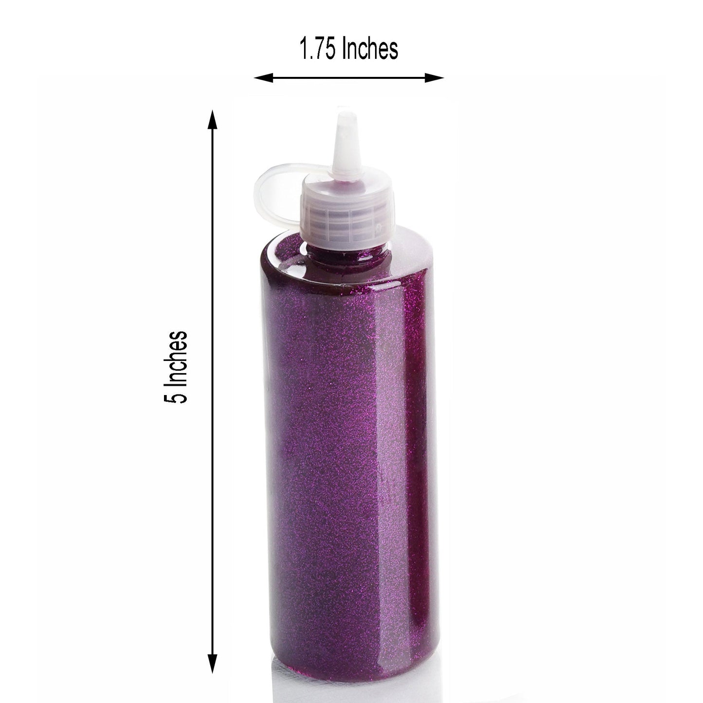 Metallic purple glitter glue bottle for arts and crafts, 4 oz.