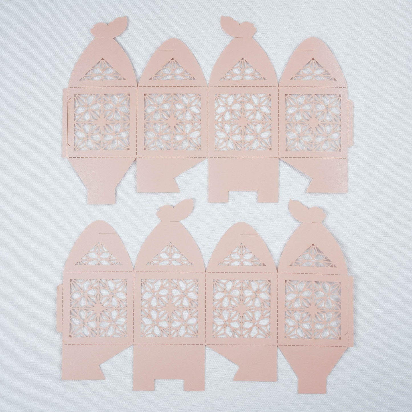 Blush butterfly top laser cut favor candy gift boxes, 25 pack.