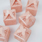 Blush butterfly top laser cut favor candy gift boxes in a 25 pack.