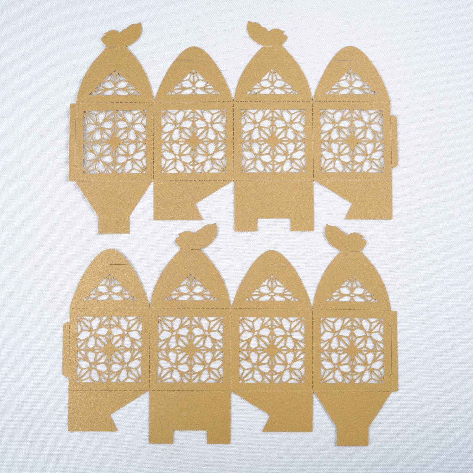 Gold laser cut lace favor candy gift boxes, 25 pack.