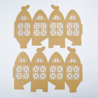 Gold laser cut lace favor candy gift boxes, 25 pack.