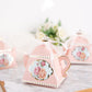 25 Pack 4" Dusty Rose Mini Teapot Favor Boxes, Vintage Rose Gift Boxes with Ribbons