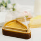Gold And Clear Plastic Cake Slice Boxes 50-Pack 6 Inch x 4.5 Inch x 2.5 Inch