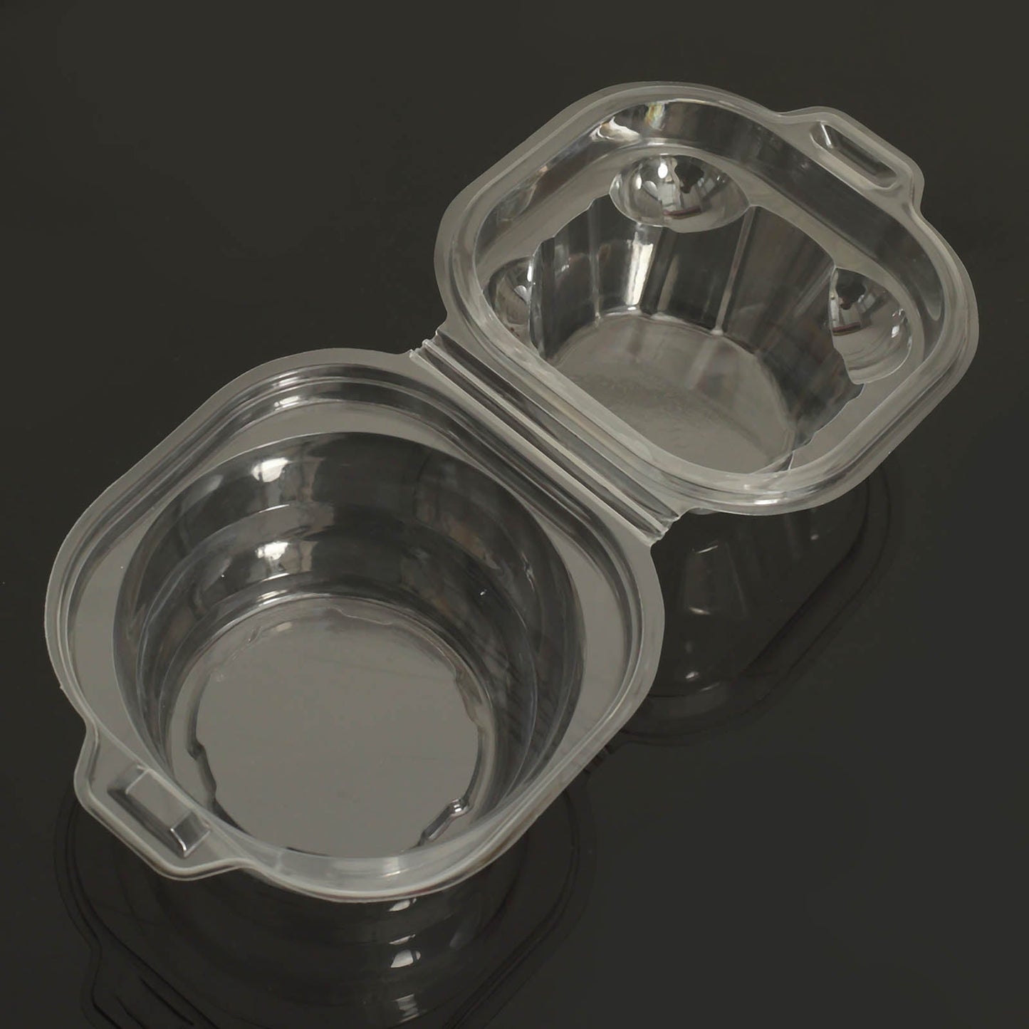25 Pack | 4inch Clear Plastic Individual Cupcake Boxes With Dome Lid#whtbkgd