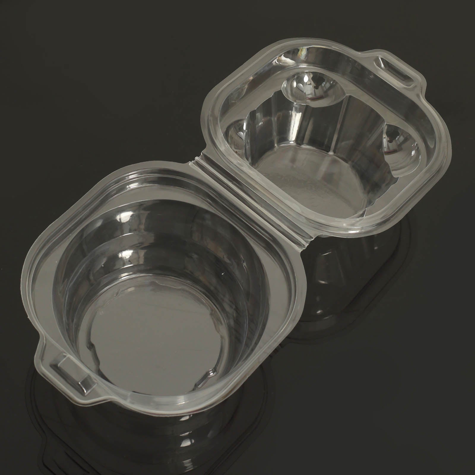 25 Pack | 4inch Clear Plastic Individual Cupcake Boxes With Dome Lid#whtbkgd