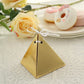 Pyramid Shaped Favor Box Candy Gift in Gold Color 25 Pack