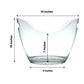 Clear 7-liter plastic ice bucket with handles, perfect for parties.