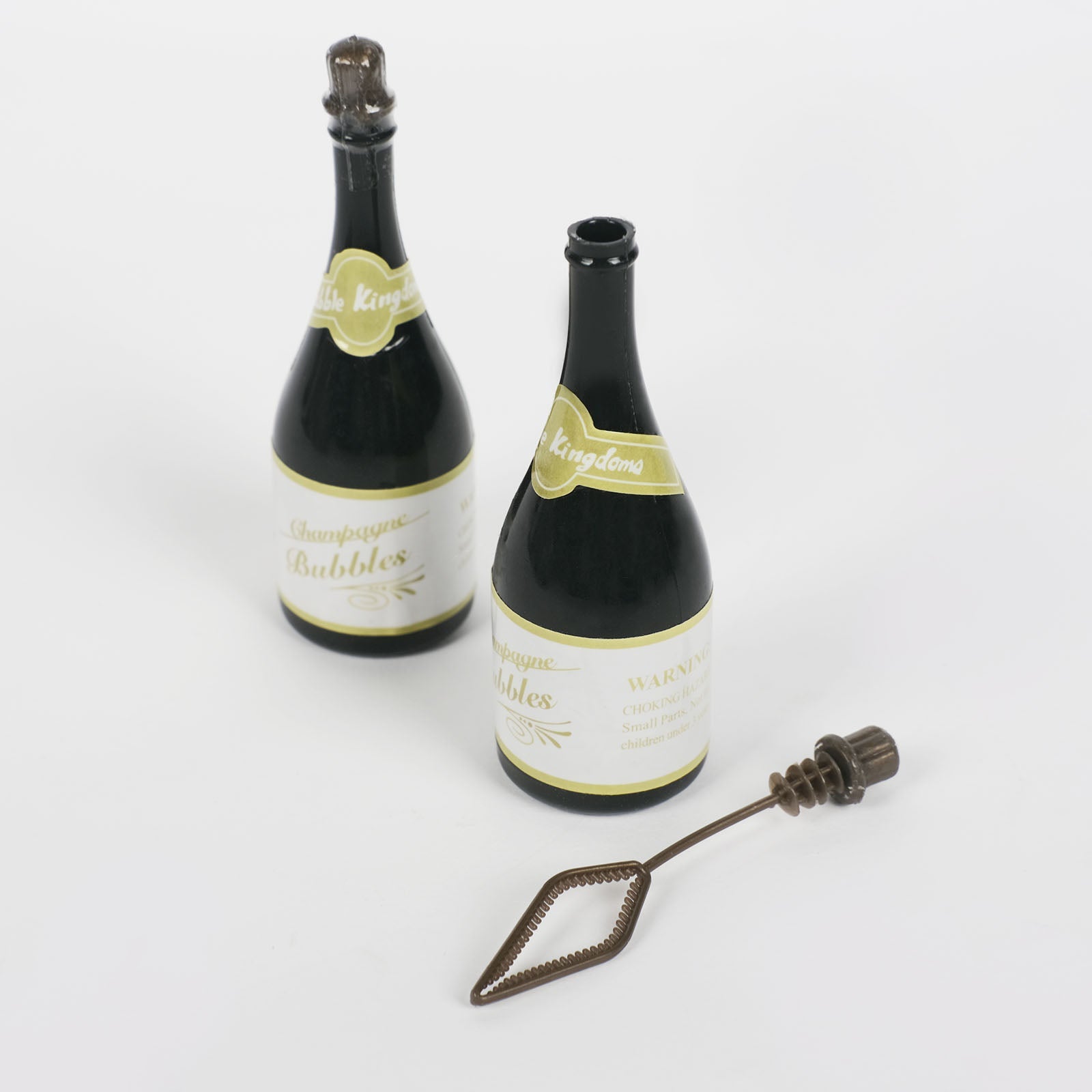 24 Pack | Mini 4Inch Champagne Bottle Event Favor Bubbles, Wedding Shower Bubbles
