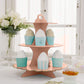 13inch 3-Tier Blush/Rose Gold Cardboard Cupcake Dessert Stand Treat Tower