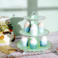 13inch 3-Tier Gold/Mint Cardboard Cupcake Dessert Stand Treat Tower