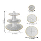 13inch 3-Tier Gold/White Cardboard Cupcake Dessert Stand Treat Tower