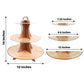 13 Inch Natural Wood Plank Print 3 Tier Cardboard Cupcake Dessert Stand