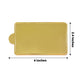 Gold mini rectangle paper trays, 50 pack, 2.4"x4" for desserts and cakes.
