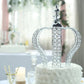 14 Inch Crystal Bead Royal Crown Metallic Silver Cake Topper