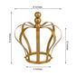 9" Matte Gold Metal Royal Crown Cake Topper for wedding cake decor.