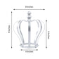 Matte silver metal royal crown cake topper, 9 inches tall, wedding cake decor.