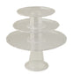 Clear plastic stackable cupcake pedestal display stands set of 3.