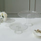 Clear plastic stackable cupcake pedestal display stands, set of 3.