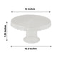 Clear round pedestal cupcake stand, 13 inches, reusable with ribbon trim.