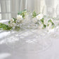 Clear 3-tier round plastic cake pop holder dessert tower with floral cut rims.