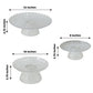 Clear contemporary pressed plastic stackable cupcake stands in three sizes.