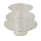 Clear contemporary pressed plastic stackable cupcake stands, 8", 10", 12".