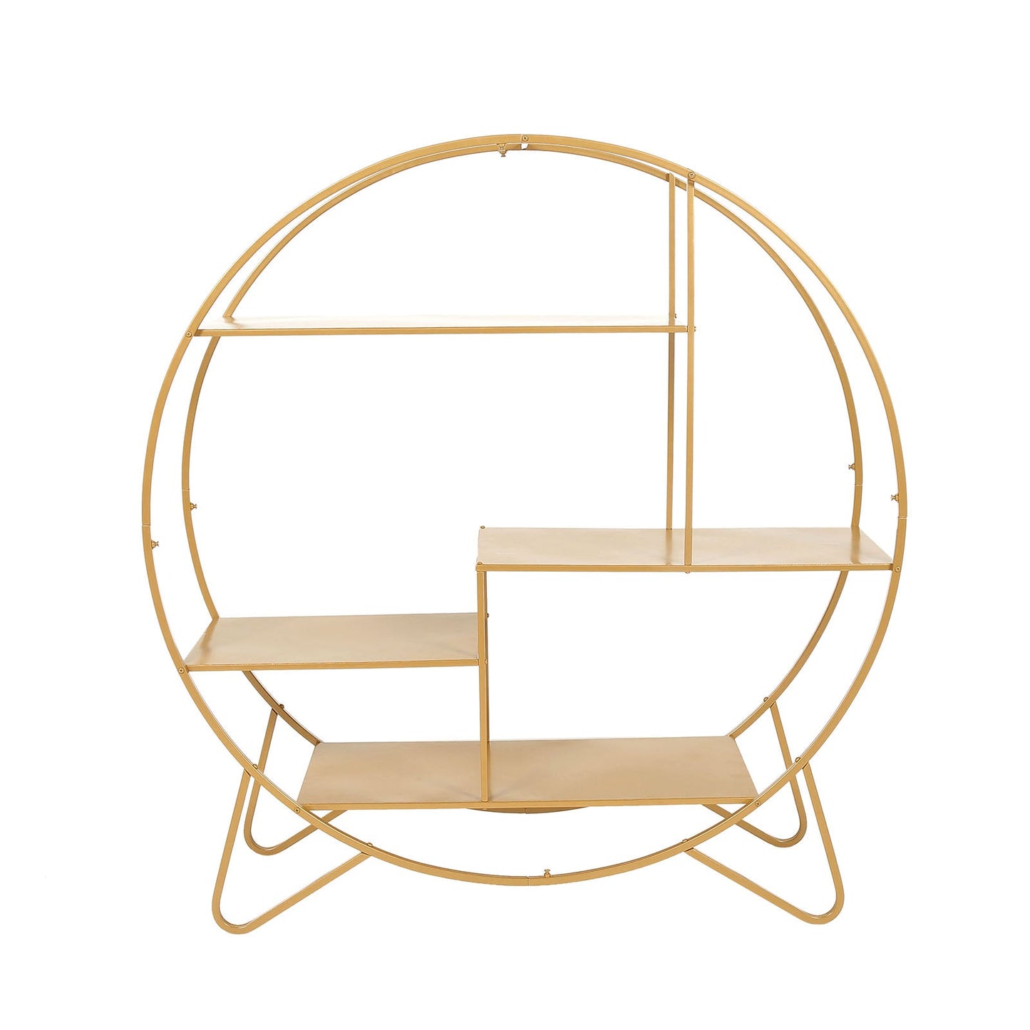 Large 4 Feet Gold Round Tiered Dessert Cake Stand#whtbkgd