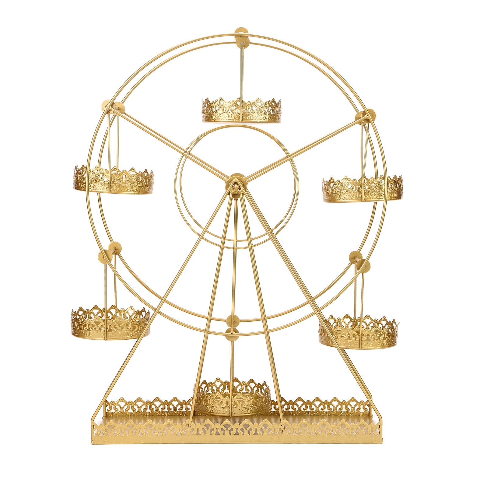 23inch Gold Metal Large Rotating Ferris Wheel Cupcake Stand Dessert Holder