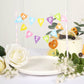 Happy Birthday Banner With Multi Color Bunting And Cake Topper