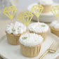 Pack of 24 Glitter Gold Diamond Ring Cupcake Toppers and Party Picks