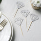 24 Pack of Silver Diamond Ring Cupcake Picks