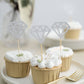 Pack of 24 Silver Diamond Ring Cupcake Toppers and Party Picks