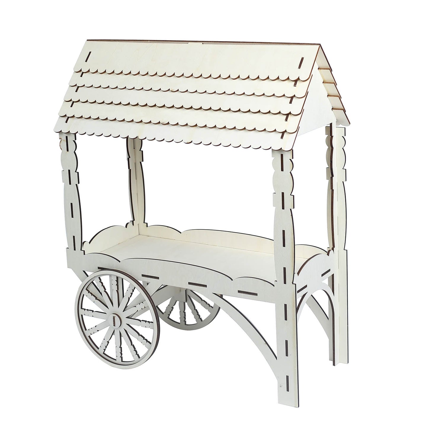 25inch Mini Natural Wooden Tabletop Dessert Display Sweet Stall, Candy Cart Cupcake Stand#whtbkgd