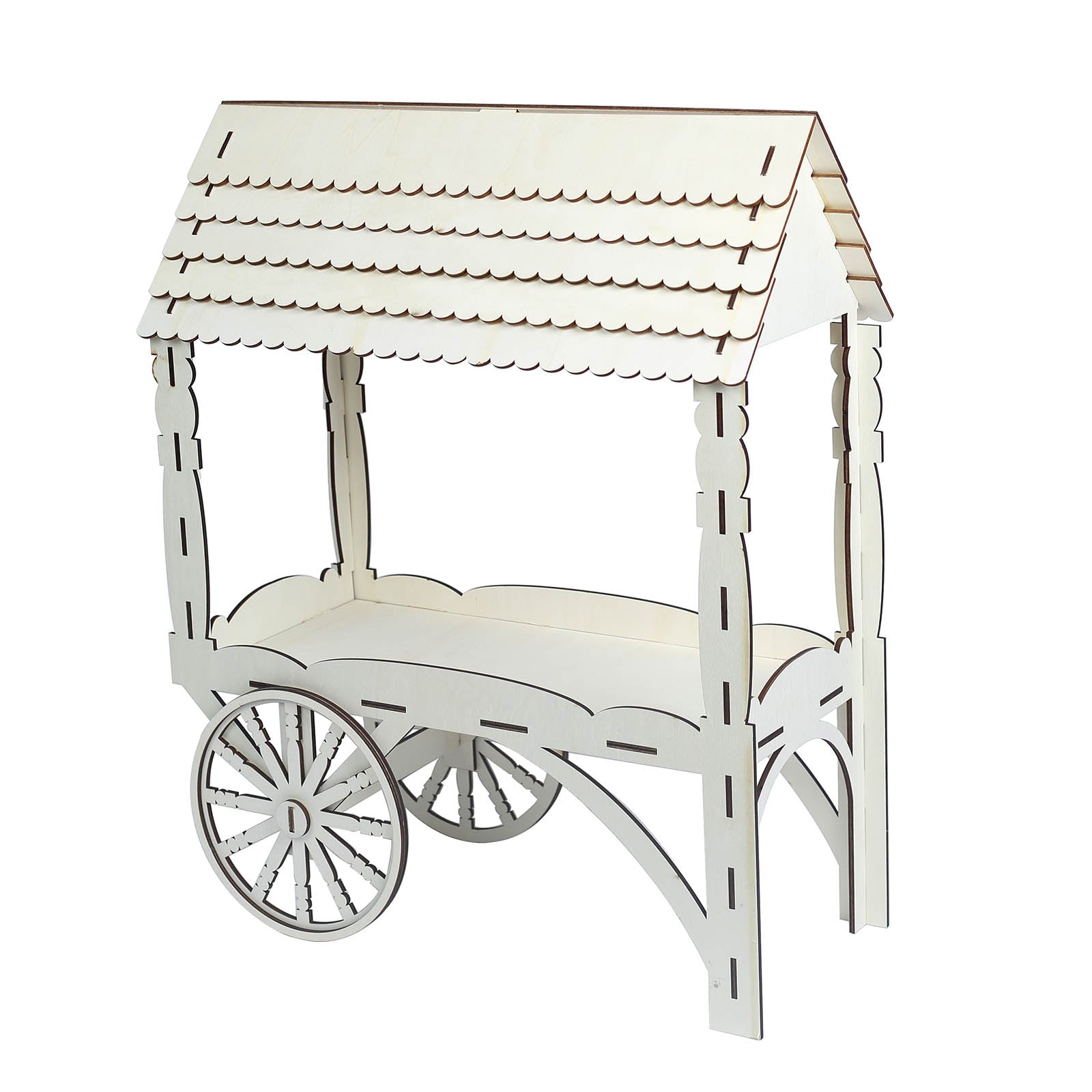 25inch Mini Natural Wooden Tabletop Dessert Display Sweet Stall, Candy Cart Cupcake Stand#whtbkgd