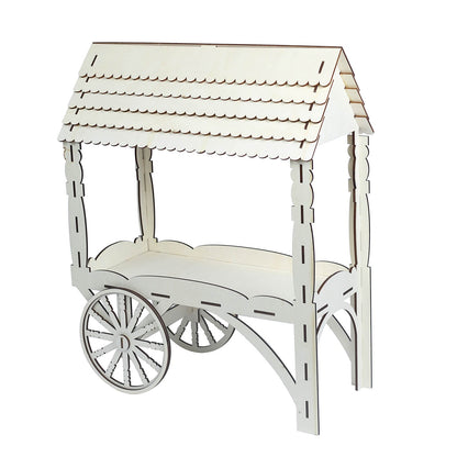 25inch Mini Natural Wooden Tabletop Dessert Display Sweet Stall, Candy Cart Cupcake Stand#whtbkgd