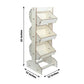 33inch Natural Wooden 3-Tier Basket Floor Standing Display Rack