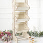 33inch Natural Wooden 3-Tier Basket Floor Standing Display Rack