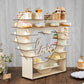 26inch Heart Shaped 8-Layer Double Sided Wooden Dessert Display Stand