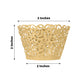 Gold Cupcake Trays 25 Pack Lace Design