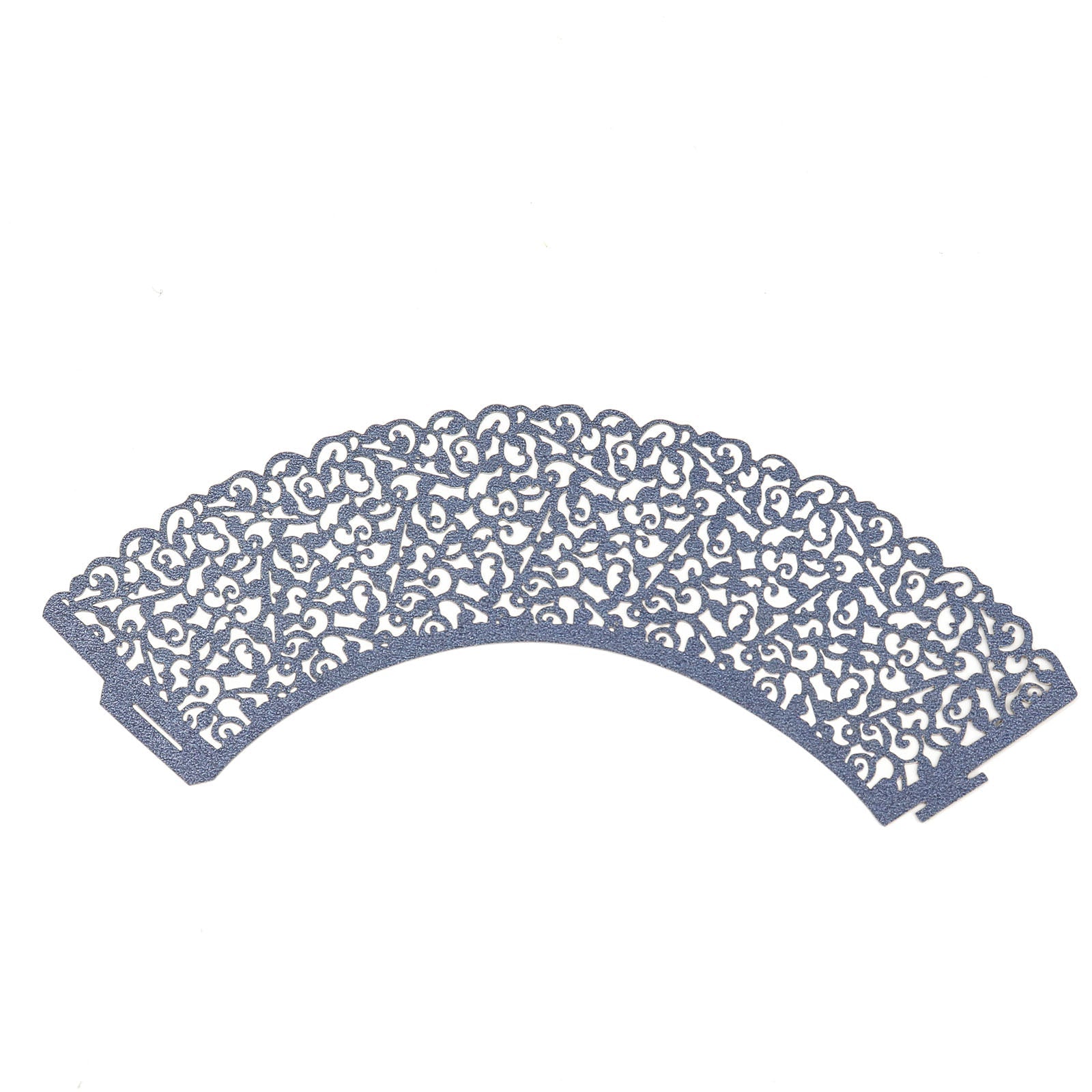 25 Pack Navy Blue Cupcake Trays Lace Cut