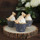 Navy Blue Paper Muffin Cups 25 Pack Lace Laser Cut