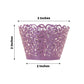 Purple lace laser cut cupcake wrapper, perfect for baking and decoration.