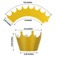 25 Pack | Gold Glitter Crown Paper Cupcake Wrappers, Muffin Paper Cup Liners