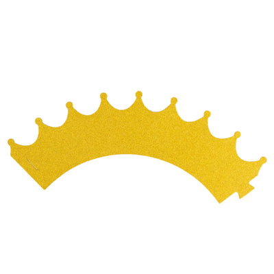 Versatile Use for Any Occasion with Gold Glitter Crown Cupcake Wrappers