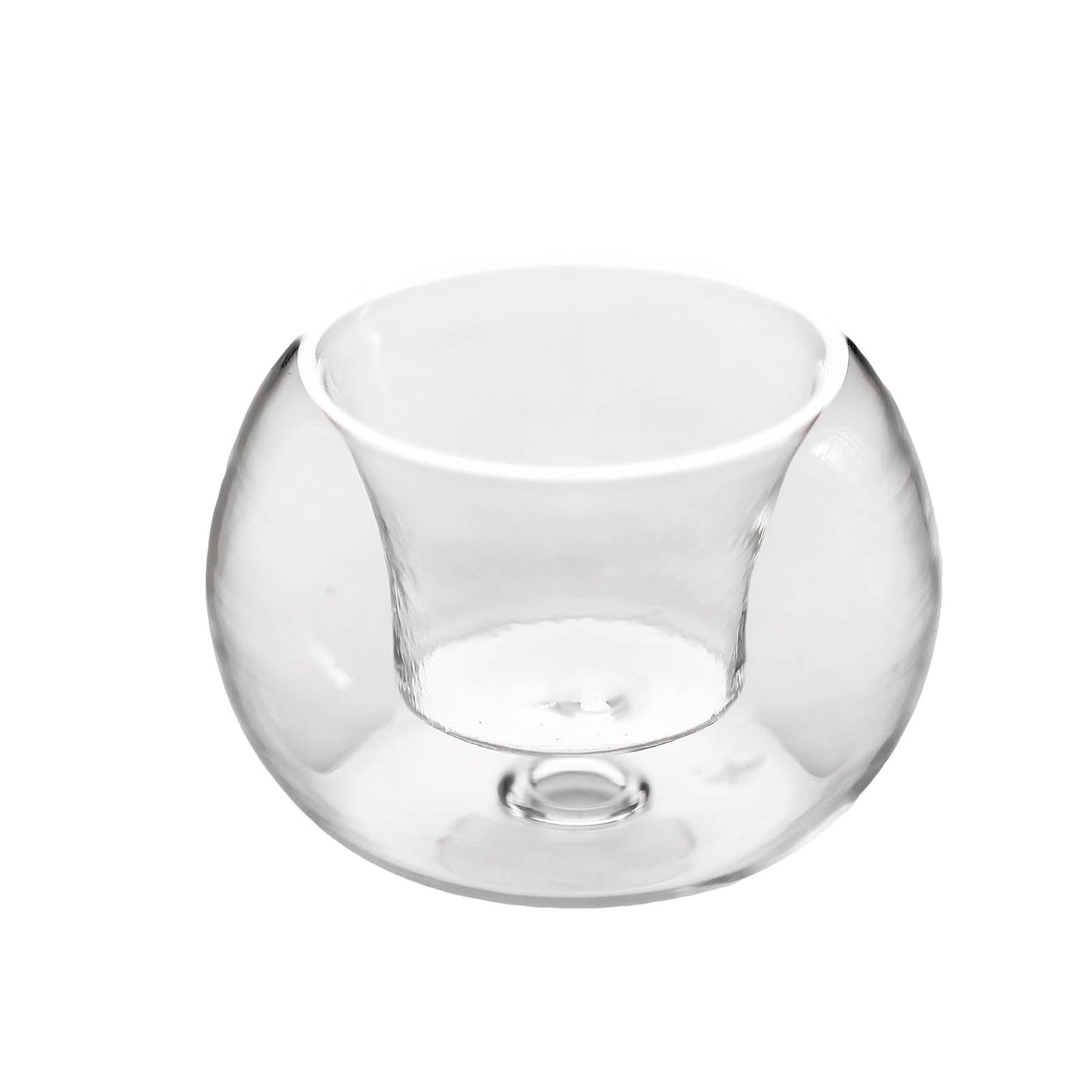 6 Pack | 3inch Crystal Clear Glass Globe Tealight Votive Candle Holders#whtbkgd
