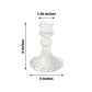 6 Pack | 4inch Clear Glass Diamond Pattern Taper Candlestick Holders